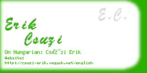 erik csuzi business card